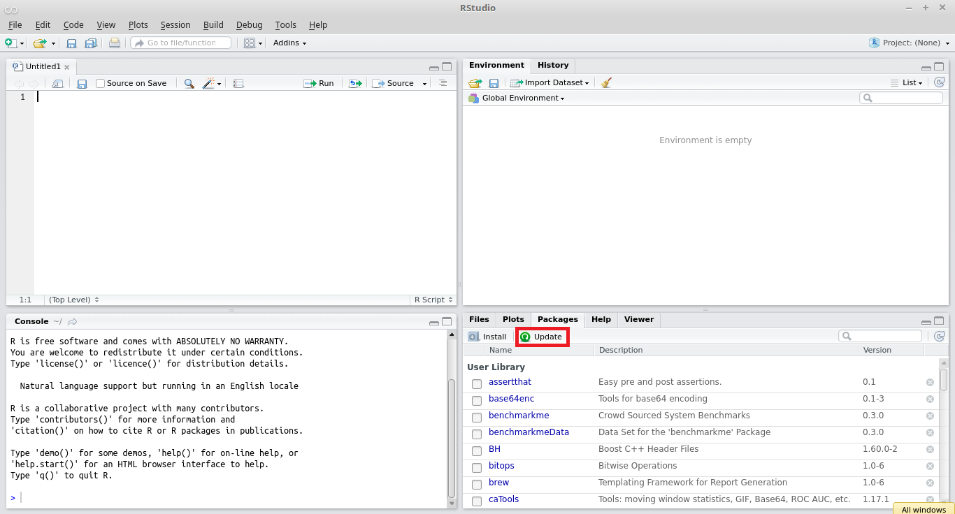 Updating R packages
